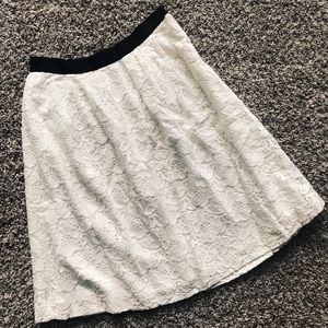 Cream lace skirt